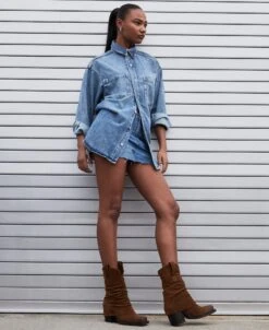 PIA CHESTNUT SUEDE -Steve Madden Store SM 2024 MARCH DTC 10 PIA 2079 Cropped