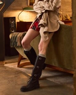 CRITICAL BLACK LEATHER -Steve Madden Store SM 2025 JANUARY DTC 06 CRITICAL L WARMER 0491