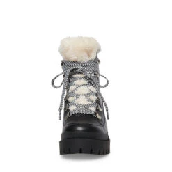 BRACKET BLACK LEATHER - SM REBOOTED 7 BRACKET BLACK LEATHER - SM REBOOTED -Steve Madden Store STEVEMADDEN SHOES BRACKET BLACK LEATHER FRONT