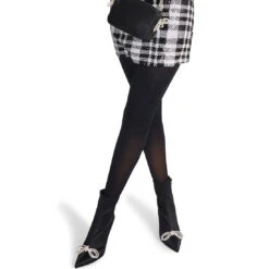 ELEGANT BLACK SATIN - SM REBOOTED -Steve Madden Store STEVEMADDEN APPAREL BM408403 BLACK WHITE 06