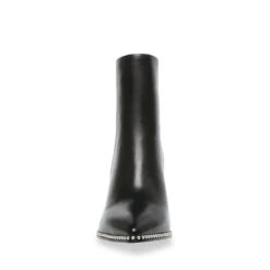 AQUARIUS BLACK LEATHER - SM REBOOTED -Steve Madden Store STEVEMADDEN BOOTIES AQUARIUS BLACK LEATHER FRONT