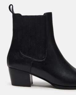 ALFONSA BLACK LEATHER -Steve Madden Store STEVEMADDEN SHOES ALFONSA BLACK LEATHER 04