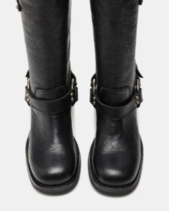 ASTOR BLACK LEATHER -Steve Madden Store STEVEMADDEN SHOES ASTOR BLACK LEATHER 04