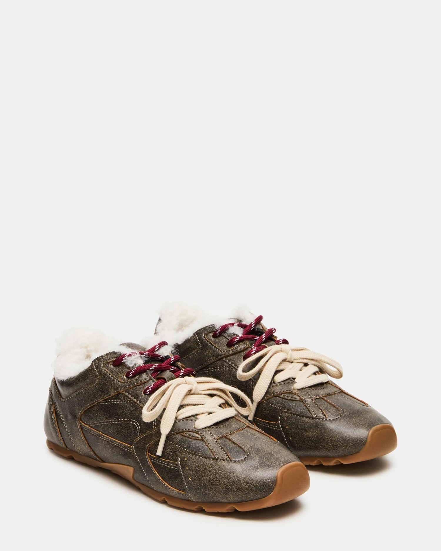 AZIEL FAUX FUR BROWN DISTRESSED 2 AZIEL FAUX FUR BROWN DISTRESSED - Image 2