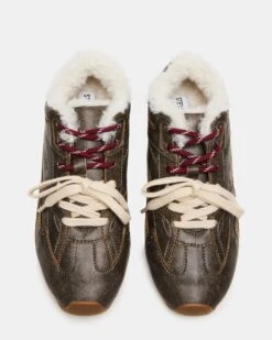 AZIEL FAUX FUR BROWN DISTRESSED 9 AZIEL FAUX FUR BROWN DISTRESSED -Steve Madden Store STEVEMADDEN SHOES AZIEL F BROWN DISTRESSED 03