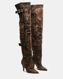 BADDIE BROWN DISTRESSED 12 BADDIE BROWN DISTRESSED -Steve Madden Store STEVEMADDEN SHOES BADDIE BROWN DISTRESSED 02