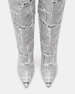 BADDIE NEWSPAPER 10 BADDIE NEWSPAPER -Steve Madden Store STEVEMADDEN SHOES BADDIE WHITE BLACK05