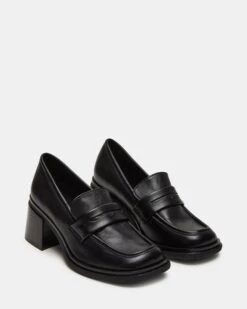 BAXTER BLACK LEATHER -Steve Madden Store STEVEMADDEN SHOES BAXTER BLACK LEATHER 01