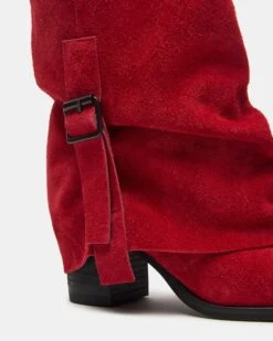 BOZEMAN RED SUEDE -Steve Madden Store STEVEMADDEN SHOES BOZEMAN RED SUEDE 03