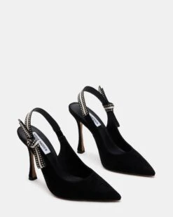 BRI BLACK SUEDE -Steve Madden Store STEVEMADDEN SHOES BRI BLACK SATIN 02
