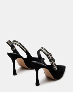 BRI BLACK SUEDE -Steve Madden Store STEVEMADDEN SHOES BRI BLACK SATIN 03