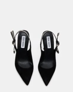 BRI BLACK SUEDE -Steve Madden Store STEVEMADDEN SHOES BRI BLACK SATIN 05