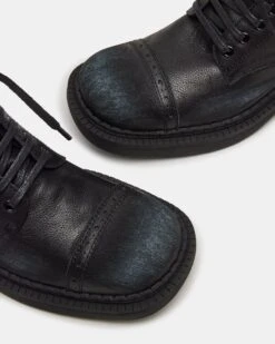 CRIMSON BLACK LEATHER -Steve Madden Store STEVEMADDEN SHOES CRIMSON BLACK LEATHER 03