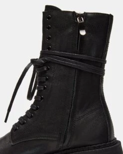 CRIMSON BLACK LEATHER -Steve Madden Store STEVEMADDEN SHOES CRIMSON BLACK LEATHER 04