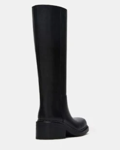 DAVOS BLACK LEATHER -Steve Madden Store STEVEMADDEN SHOES DAVOS BLACK LEATHER 02