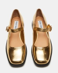 DELANCY GOLD LEATHER -Steve Madden Store STEVEMADDEN SHOES DELANCY GOLD LEATHER 04