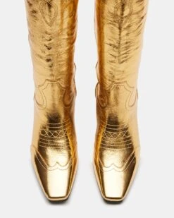 DOLLIE GOLD LEATHER -Steve Madden Store STEVEMADDEN SHOES DOLLIE GOLD LEATHER 04