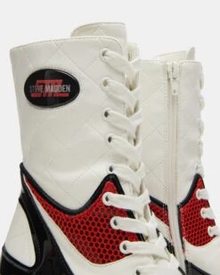 FANGIO WHITE/RED -Steve Madden Store STEVEMADDEN SHOES FANGIO WHITE RED 03