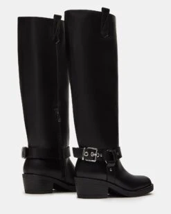 HAWKINS BLACK LEATHER -Steve Madden Store STEVEMADDEN SHOES HAWKINS BLACK LEATHER 02