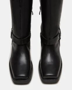 HAWKINS BLACK LEATHER -Steve Madden Store STEVEMADDEN SHOES HAWKINS BLACK LEATHER 03