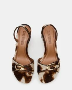 HENRIETTA BROWN COW PRINT -Steve Madden Store STEVEMADDEN SHOES HENRIETTAH BLACK WHITE 03