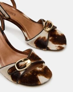 HENRIETTA BROWN COW PRINT -Steve Madden Store STEVEMADDEN SHOES HENRIETTAH BLACK WHITE 04