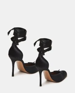LARINA BLACK SATIN -Steve Madden Store STEVEMADDEN SHOES LARINA BLACK SATIN 03