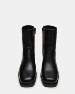 LATCHES BLACK LEATHER -Steve Madden Store STEVEMADDEN SHOES LATCHES BLACK LEATHER 04