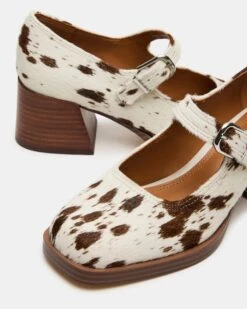 LISBON BROWN COW PRINT -Steve Madden Store STEVEMADDEN SHOES LISBON C BROWN MULTI 05