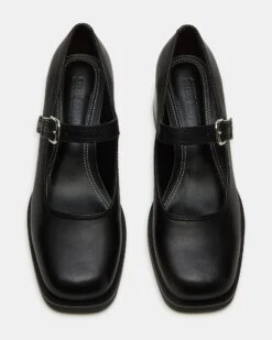 LISBON BLACK LEATHER -Steve Madden Store STEVEMADDEN SHOES LISBON BLACK LEATHER 04