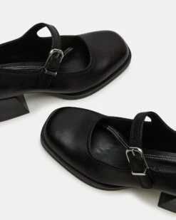 LISBON BLACK LEATHER -Steve Madden Store STEVEMADDEN SHOES LISBON BLACK LEATHER 05