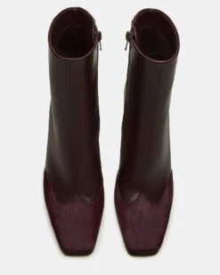 LYLE BURGUNDY LEATHER -Steve Madden Store STEVEMADDEN SHOES LYLE BURGUNDY LEATHER 04