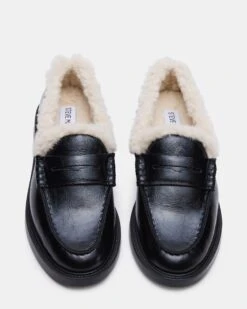 MADISON FAUX FUR BLACK LEATHER -Steve Madden Store STEVEMADDEN SHOES MADISON F BLACK LEATHER 04