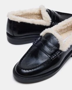 MADISON FAUX FUR BLACK LEATHER -Steve Madden Store STEVEMADDEN SHOES MADISON F BLACK LEATHER 05