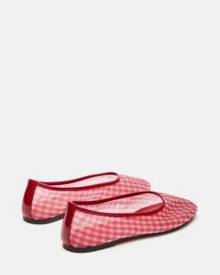 MEADOW RED GINGHAM -Steve Madden Store STEVEMADDEN SHOES MEADOW RED GINGHAM 02