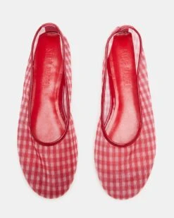 MEADOW RED GINGHAM -Steve Madden Store STEVEMADDEN SHOES MEADOW RED GINGHAM 04