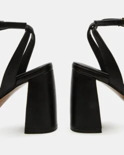 MESSA BLACK LEATHER -Steve Madden Store STEVEMADDEN SHOES MESSA BLACK LEATHER 05