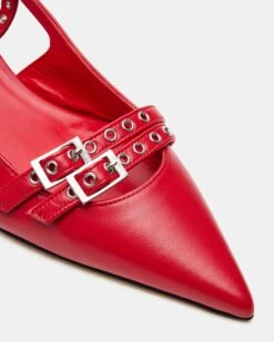 MODISH RED LEATHER -Steve Madden Store STEVEMADDEN SHOES MODISH RED LEATHER 05
