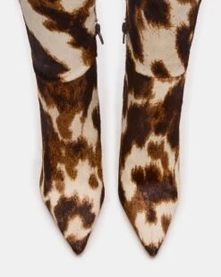 NITRO BROWN COW PRINT WIDE CALF -Steve Madden Store STEVEMADDEN SHOES NITRO C W BROWN MULTI 04