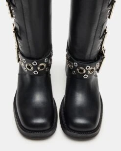 RAMPAGE BLACK LEATHER -Steve Madden Store STEVEMADDEN SHOES RAMPAGE BLACK LEATHER 04