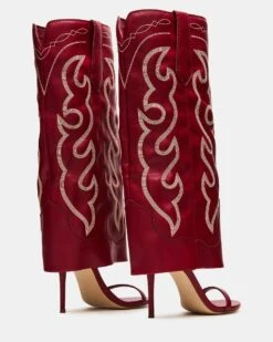 RAVINE WESTERN RED 9 RAVINE WESTERN RED -Steve Madden Store STEVEMADDEN SHOES RAVINE WEST RED 02