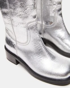 RIGGS SILVER LEATHER -Steve Madden Store STEVEMADDEN SHOES RIGGS SILVER 05