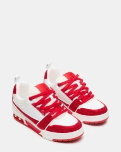 SKATER RED/WHITE RHINESTONES -Steve Madden Store STEVEMADDEN SHOES SKATER R RED WHITE 02