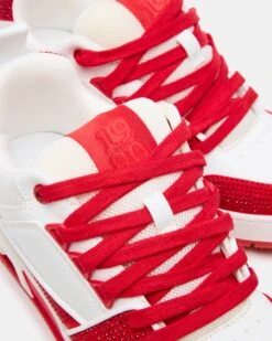 SKATER RED/WHITE RHINESTONES -Steve Madden Store STEVEMADDEN SHOES SKATER R RED WHITE 05