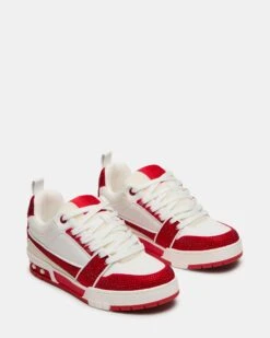SKATER RED/WHITE RHINESTONES -Steve Madden Store STEVEMADDEN SHOES SKATER RED WHITE 02