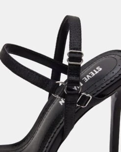 TANA BLACK SATIN -Steve Madden Store STEVEMADDEN SHOES TANA BLACK SATIN 05