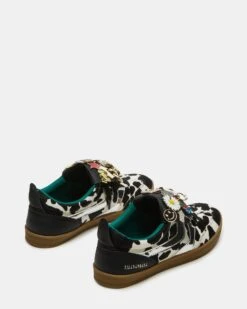 WYATT BLACK COW PRINT -Steve Madden Store STEVEMADDEN SHOES WYATT A BLACK WHITE 03 38fe991c 256b 4668 a94a 47c5a1ba9f38