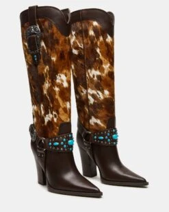 KOLT BROWN COW PRINT 10 KOLT BROWN COW PRINT -Steve Madden Store STEVEMADDEN SHOE KOLT H BROWN MULTI 02